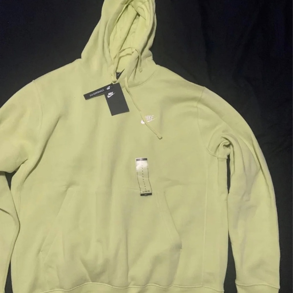Nike standard fit hoodie neon green brand new
